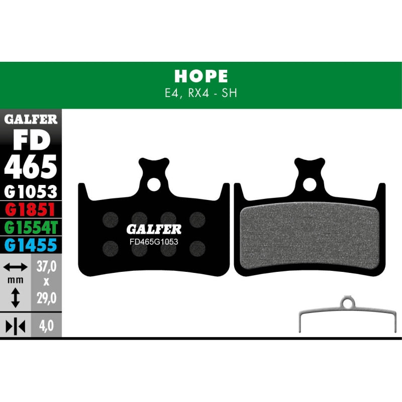 GALFER Brake Pad Hope E4 & RX4