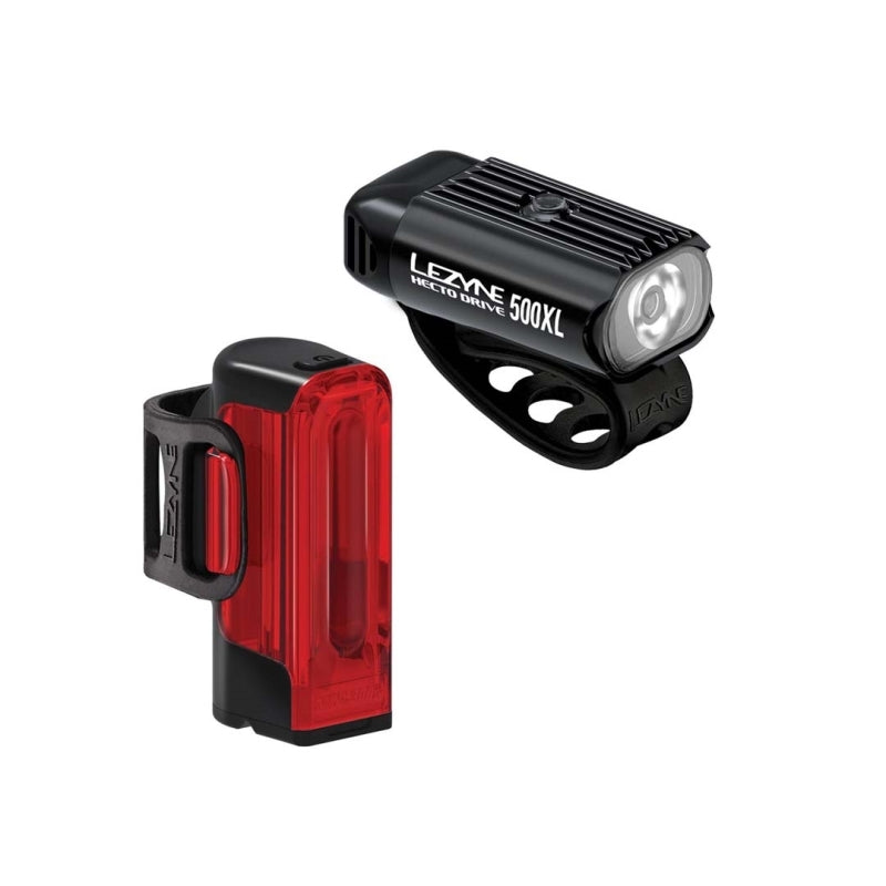 LEZYNE Hecto Drive 500XL Front Light + Strip Drive 300+ Rear Light