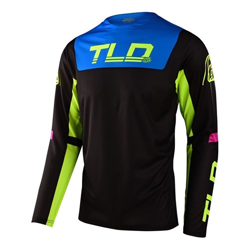 TLD Sprint Jersey LS Fractura Black/Yellow