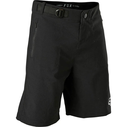 FOX RANGER YOUTH MTB SHORTS WITH LINER BLACK